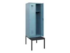 locker met bank,HxBxD 1950x600x815mm,2vak,vak B 300mm,cilinderslot
