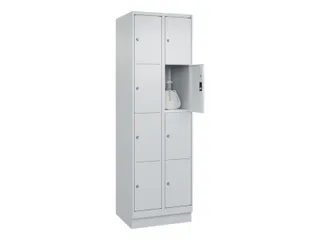 lockerkast,HxBxD 1950x600x500mm,2x4vakken,vak B 300mm,cil.-slot,sokkel - 1