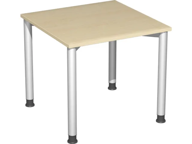 Bureau 4-Poot Hxbxd 680-800X800X800Mm Ronde Buis Esdoorn