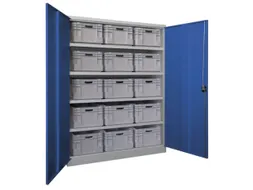 zwaarlastkast met openslaande deuren,RAL7035,front RAL7035