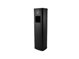 Afvalbak met asbak BRASQ 20 liter AT400 zwart