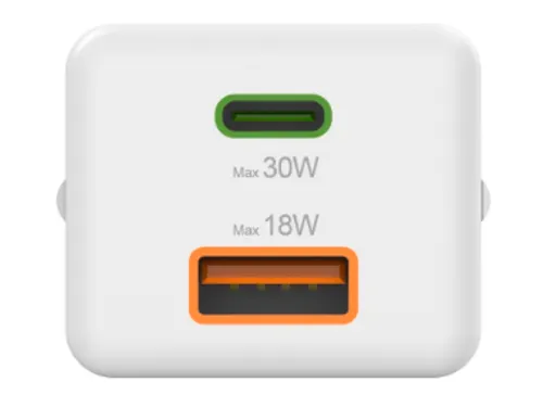 Oplader Hama USB-C/USB-A Mini PD 30W wit