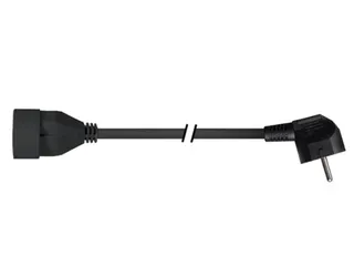Verlengkabel 1.5 M 90° Stekker Zwart Penaarde Schuko - 1