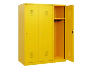 schoollocker,HxBxD 1530x1200x500mm,3vak,vak B 400mm,cil.-slot - 1