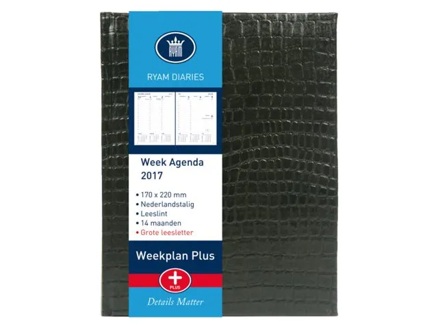 Agenda 2026 Ryam Weekplan Plus Mercury groot letter 7dagen/2pagina's z