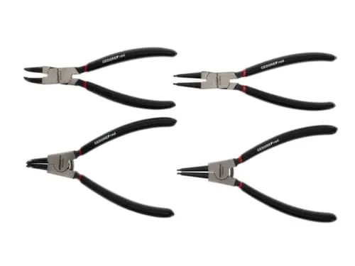 GEDORE R28002004 Borgveertangen set recht + haaks 90° 4stuks
