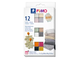Klei Fimo effect colour pak à 12 Boho kleuren - 1