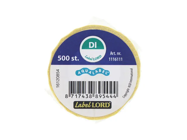 Aqualabel Dagetiket Dinsdag Groen 19mm 500 Stuks