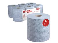 Wypall L10 Poetspapier centrefeed for Reach Blauw 500 vel/rol, 6 rol