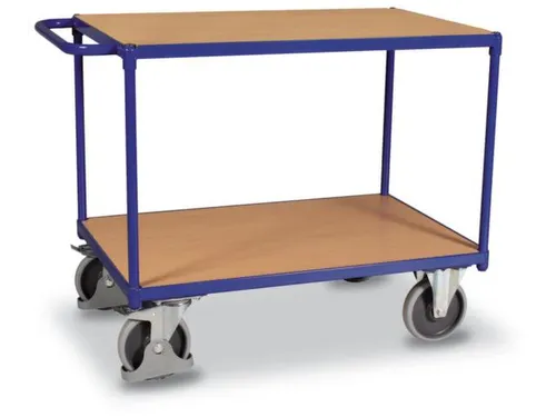 Tafelwagen 500kg 1000x600mm 2 Etages Houten Plaat