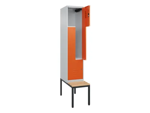 Z-garderobekast,HxBxD 2120x400x815mm,2vak,vak B 400mm,cil.-slot