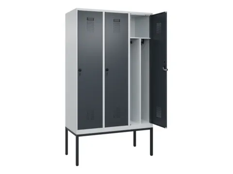 locker voor scheiding van kleding,HxBxD 2120x1200x500mm,3vak