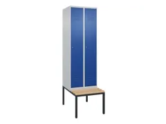 locker met bank,HxBxD 2120x600x815mm,2vak,vak B 300mm,cil.-slot