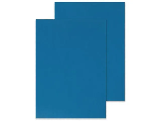 Dekblad A4 Blauw Lederlook 250 Grams Pak 100 Stuks