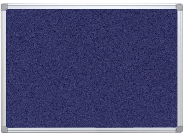 Textielbord Met Aluminium Frame 90x60Cm Blauw Vilt