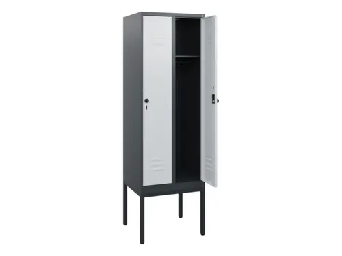 locker,HxBxD 1950x600x500mm,2vak,vak B 300mm,draaigrendel