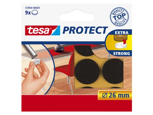 Beschermvilt Tesa antikras Tesa 57894 26mm rond bruin