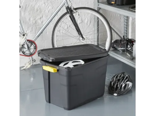 Opbergbox Bankers Box 60L met handgrepen robuust zwart
