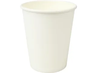 Beker uit karton, 150 ml, wit, pak van 100 stuks - 1