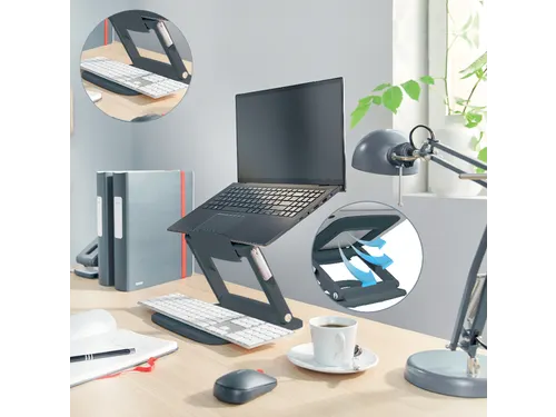 Leitz Ergo Laptopstandaard verstelbare multihoek Grijs