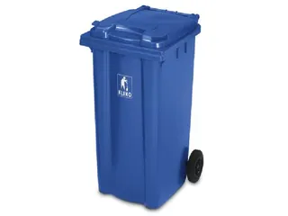 Vuilcontainer PE 240 liter HxBxD 1100x580x740mm met wielen blauw - 2