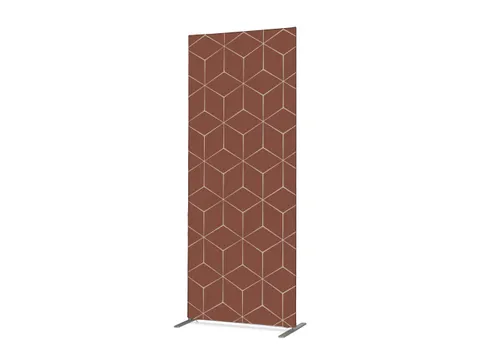 Scheidingswand Textiel Deco 100x200cm Hexagon Roest bruin