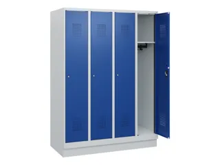 schoollocker,HxBxD 1630x1200x500mm,4vak,vak B 300mm,cil.-slot,sokkel - 1