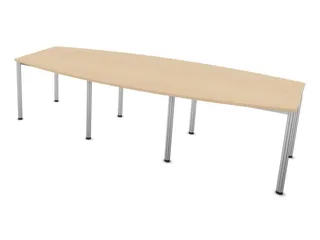 vergadertafel,HxBxD 740x2800x1200mm,vatvormig,NE-esdoorn - 3