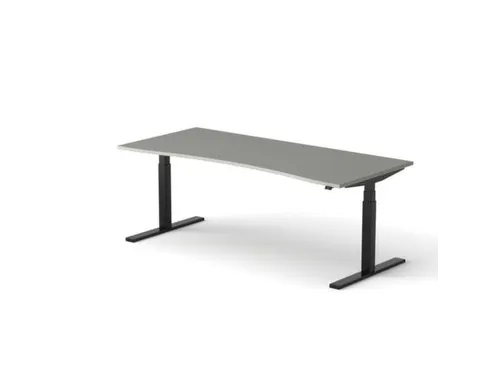 Elektrisch ihv bureau HxBxD 640-1300x2000x900/800mm blad grijs