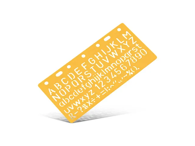 Sjabloon Standardgraph letters en cijfers 10mm