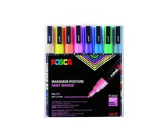 Verfstift Posca PC3M Fijne punt 0,9-1,3mm pastel 8 stuks assorti