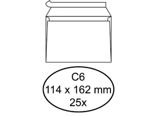 Envelop Quantore Bank C6 114x162mm 80gr Wit zelfklevend - 1