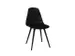 Chaise Visiteur 4 Pieds Noir Assise Coque Plastique Noir