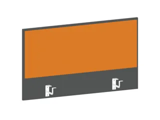 baliepaneel bureau aanbouw achter MS-donkergrijs BN3005-geel 1000mm - 1