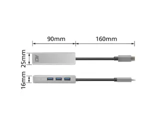 Hub ACT USB-C 3.0 3x USB-A Gigabit ethernet - 14
