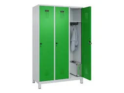 locker,HxBxD 1950x1200x500mm,3vak,vak B 400mm,draaigrendel,voeten
