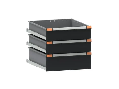 soubassement de tiroir p. établi 3tiroir(s) acier RAL7016