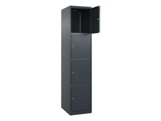 lockerkast,HxBxD 1850x400x500mm,1x4vakken,vak B 400mm,cil.-slot - 1