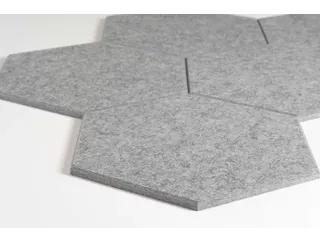 Akoestische PET-vilt Hexagon tegels donkergrijs 30x26cm 22 stuks - 2
