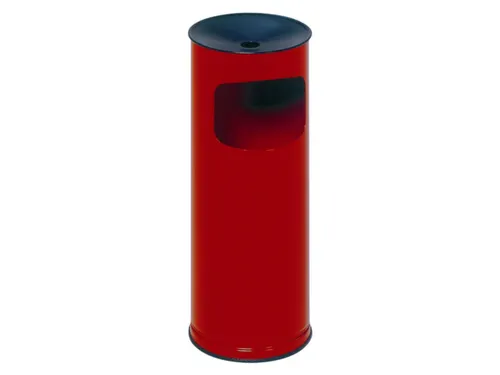Combi-Asbak 610x250mm Aluminium Asbakopzet Zwart Rood 17 Liter