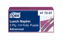 Tork 477207 Lunchservet 33x33cm 2-laags 1/4 vouw 10x200st Paars