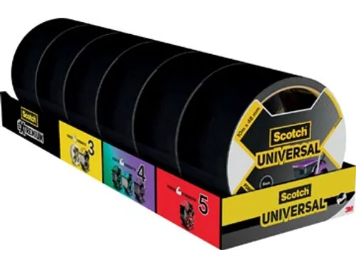 ducttape Universal, ft 48 mm x 10 m, zwart