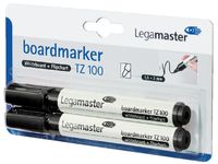 Viltstift Legamaster TZ100 Whiteboard Rond Zwart 1.5-3mm 2st