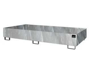 stellingopvangbak,opvangvol. 540l,HxBxD 300x2650x1300mm,staal verzinkt - 1