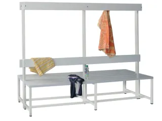 dubbele zitbank,HxLxD 1600x2000x770mm,onderstel RAL7035 - 2