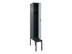 locker met bank,HxBxD 2120x300x815mm,1vak,vak B 300mm,cilinderslot