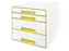 Ladenblok Leitz WOW Cube 4 laden wit/geel