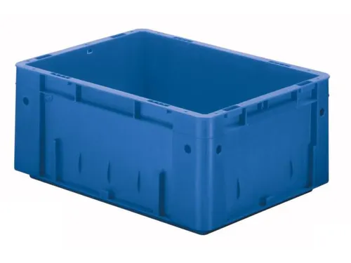 Euronorm Stapelkrat 175x400x300mm 14 5l Wanden/Bodem Gesloten Blauw