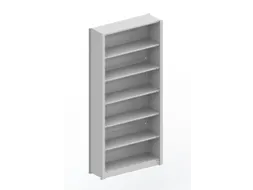 kantoorstelling grondveld HxBxD 2200x1056x335mm 6 OH Stalen Ral7035