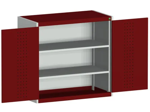 kast met perforaties HxBxD 1000x1050x525mm 2xStalen bodem RAL3004